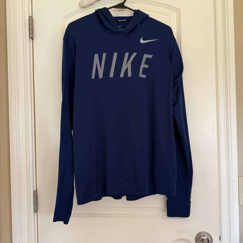 Nike Navy Long Sleeve Hoodie